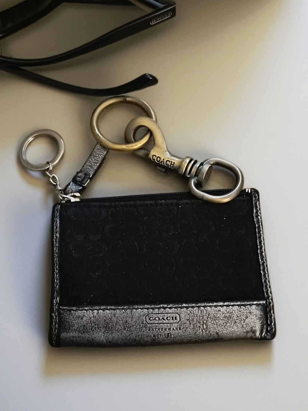 Coach Leatherware Card Case & Coach Trigger Snap Key Clip